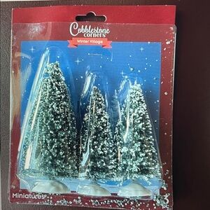 Cobblestone Corners Winter Village Trees